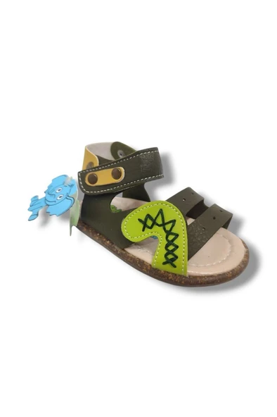 Şirinbebe 1627-20 Anatomik Dikiş Cırtlı Bebek Erkek Sandalet Haki Yeşil 21-25 ürün görseli
