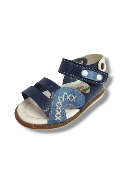 Şirinbebe 1661-20 Anatomik Dikiş Cırtlı Erkek Sandalet Lacivert Mavi 18-20 ürün görseli