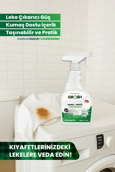 Grosh Kumaş ve Tekstil Leke Temizleyici - Anında Etkili Güçlü Formül - 5