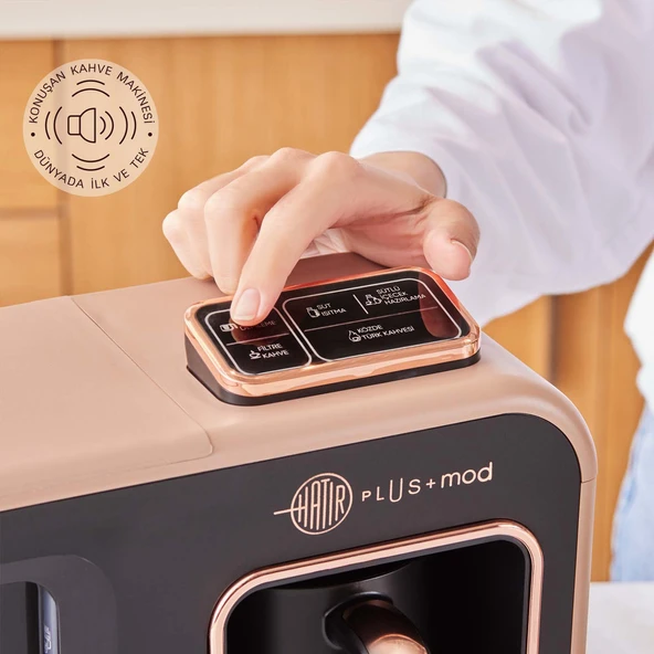 Karaca Hatır Plus 5 in 1 Konuşan Közde ve Sütlü Türk Kahvesi ve Filtre Kahve Makinesi Rosie Brown - Resim 6