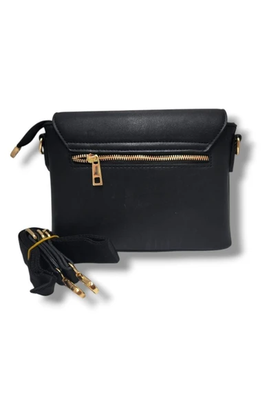 Cakgo 315-25 Deri Fermuarlı 3 Bölmeli Çapraz Omuz Askılı Kadın Çanta - 5