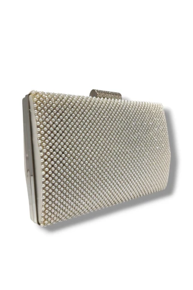 Varol 366-25 Taşlı Simli Çelik Kasa Abiye Çanta - 2