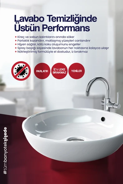 Grosh Ultra Güçlü Banyo Temizleyici ve Kireç Çözücü Sprey (Büyük Boy) - 2
