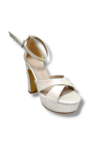 Alvin 595-25 Anatomik Deri Çapraz Bant Yüksek Platform Topuk Kadın Sandalet ürün görseli 1