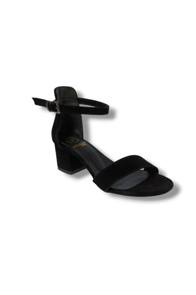 Kılınç 985-25 Süet Anatomik Tek Bant Kalın Topuk Kadın Sandalet