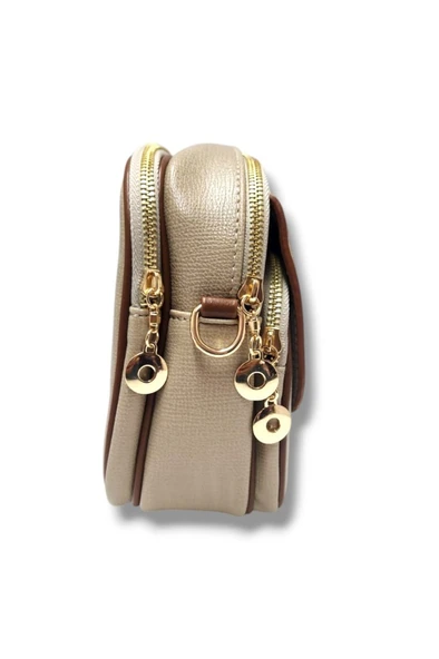 Cakgo 318-25 Deri 3 Bölmeli Çapraz Omuz Askılı Kadın Çanta - 8