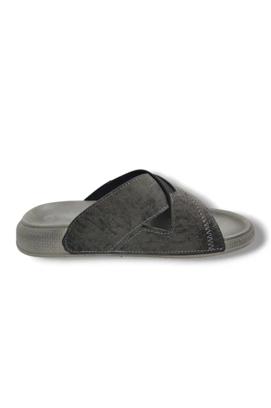 Gezer 16387-25 Deri Anatomik Çapraz Bant Erkek Terlik - 3