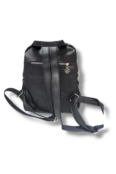 Cakgo 305-25 Deri Fermuarlı 3 Bölmeli Kadın Sırt Çantası - 2