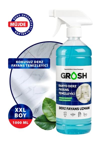 Grosh Banyo Derz Fayans Temizleyici Sprey 1 Litre (Blue Shine)