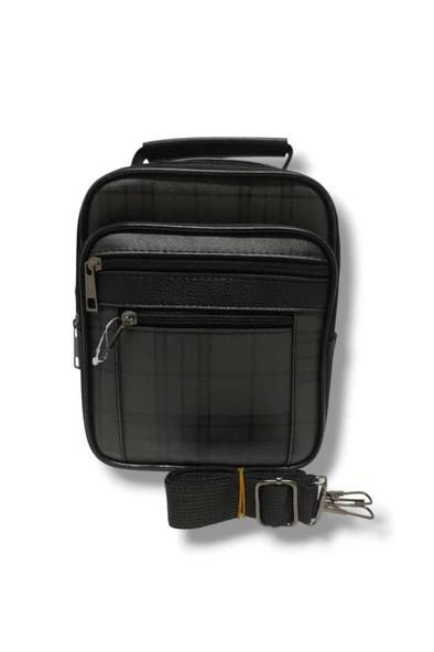 Cakgo 650-25 Ekoseli Kasalı Orta Boy El Ve Omuz Erkek Çantası