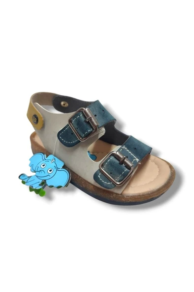 Şirinbebe 1725-20 2 Kemer Tokalı Erkek Sandalet Gri Sarı 21-25 ürün görseli