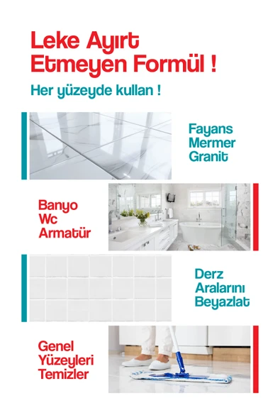 Grosh Banyo Derz Fayans Temizleyici Sprey 1 Litre (Blue Shine) - 4