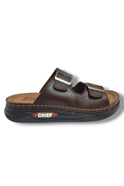 Pera 05-25 Anatomik Çift Bant Tokalı Erkek Terlik - 2