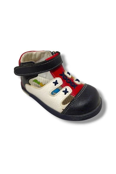 Şirinbebe 3031-20 Çarpı Dikiş Cırtlı Erkek Çocuk Sandalet Lacivert Beyaz 21-25 ürün görseli