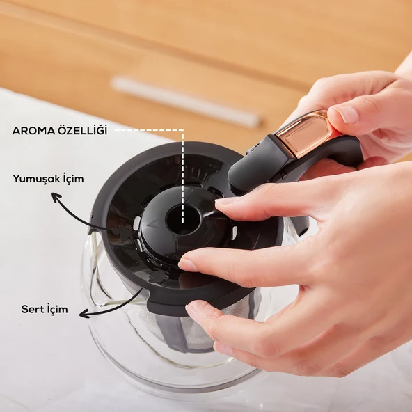 Karaca Hatır Plus 5 in 1 Konuşan Közde ve Sütlü Türk Kahvesi ve Filtre Kahve Makinesi Cherry Red - Resim 3