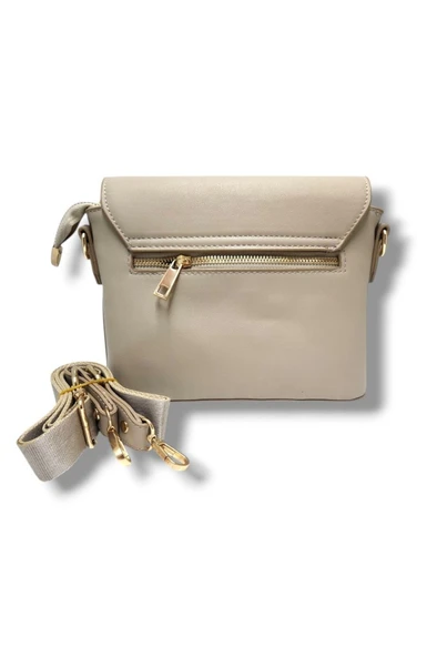 Cakgo 315-25 Deri Fermuarlı 3 Bölmeli Çapraz Omuz Askılı Kadın Çanta - 2