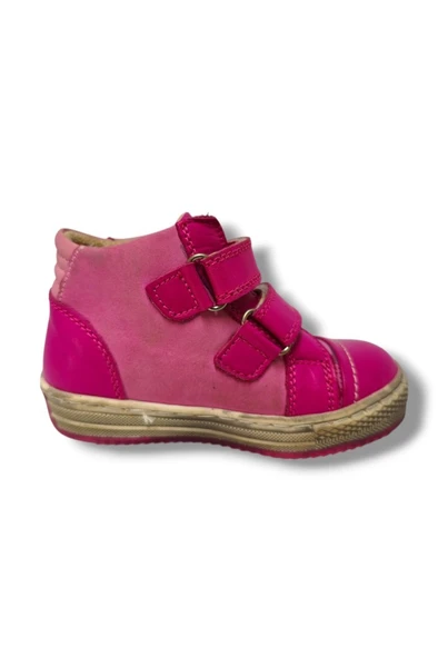 Özpınarcı 3080-20 Yıldızlı 2 Cırtlı Kız Çocuk Bot Fuşya Pembe 21-25 - 3