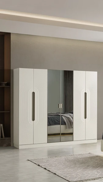 ELEGANTE MDF 6 KAPILI DOLAP ürün görseli 1