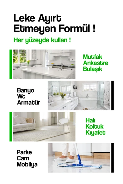Bitkisel Çok Amaçlı Yüzey Temizleyici Leke Çıkarıcı - Büyük Boy 1 Litre - 2