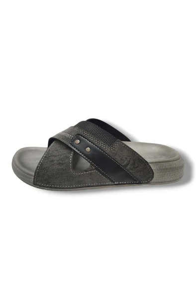 Gezer 16387-25 Deri Anatomik Çapraz Bant Erkek Terlik - 2