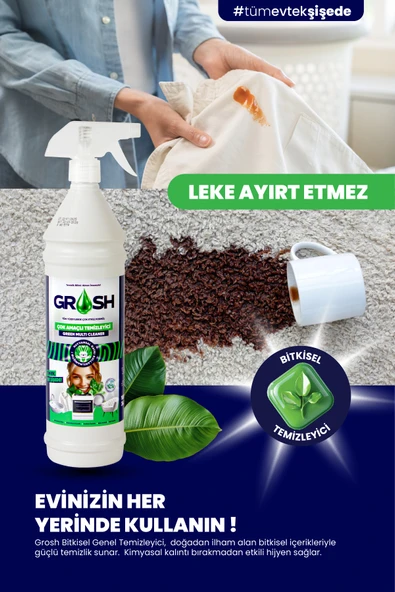 Grosh VEGAN Çok Amaçlı Ultra Güçlü Leke Çıkarıcı Sprey (Büyük Boy) - 4