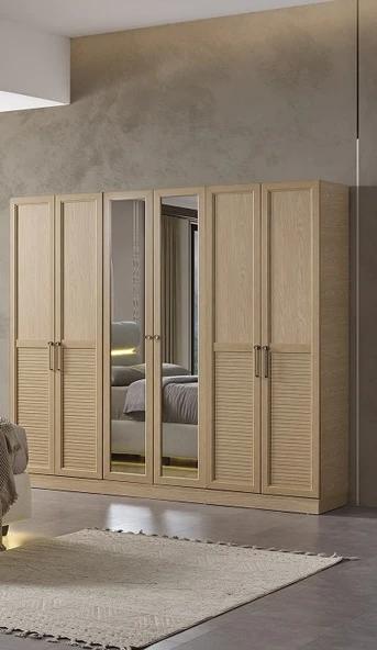 LUPİN MDF 6 KAPAKLI DOLAP ürün görseli 1