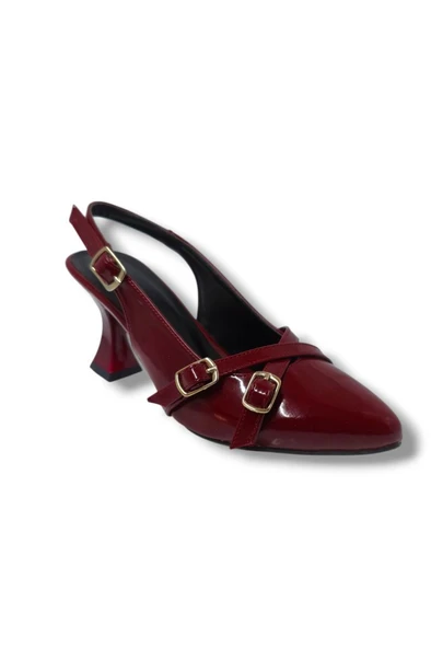 Mengi M901-25 Rugan Bantlı İnce Topuk Kadın Ayakkabı ürün görseli