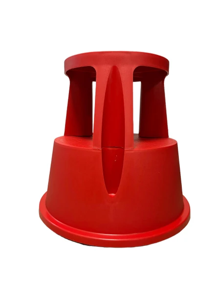 Basamaklı Kaymaz Tabure Kırmızı - Resim 3