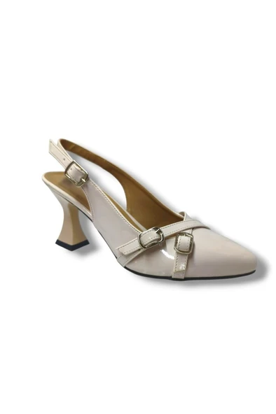 Mengi M901-25 Rugan Bantlı İnce Topuk Kadın Ayakkabı - Resim 4