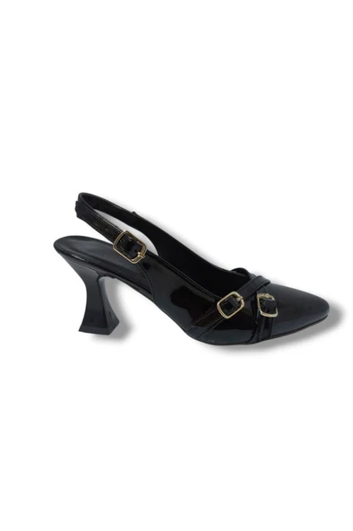 Mengi M901-25 Rugan Bantlı İnce Topuk Kadın Ayakkabı - Resim 8