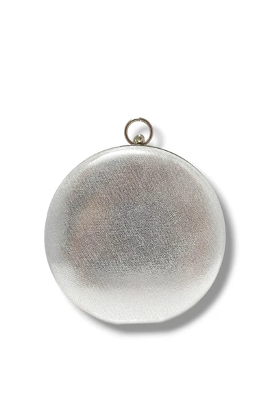 Varol 364-25 Taşlı Simli Çelik Kasa Abiye Çanta - 3