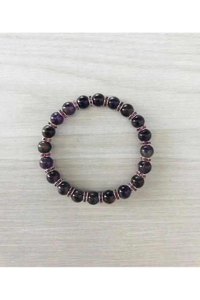 MK TASARIM Gerçek Ametist Taşı Bileklik MK100151 ürün görseli