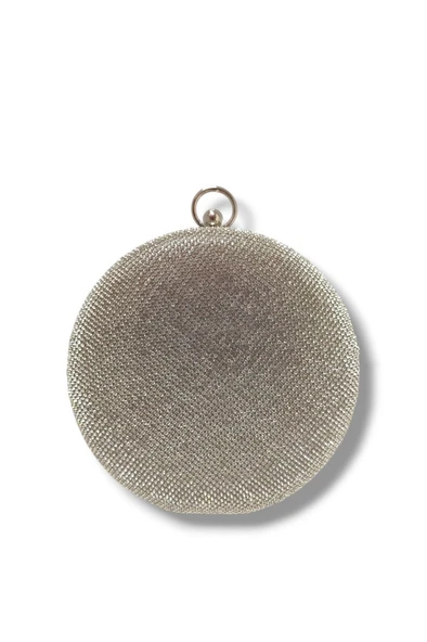 Varol 364-25 Taşlı Simli Çelik Kasa Abiye Çanta