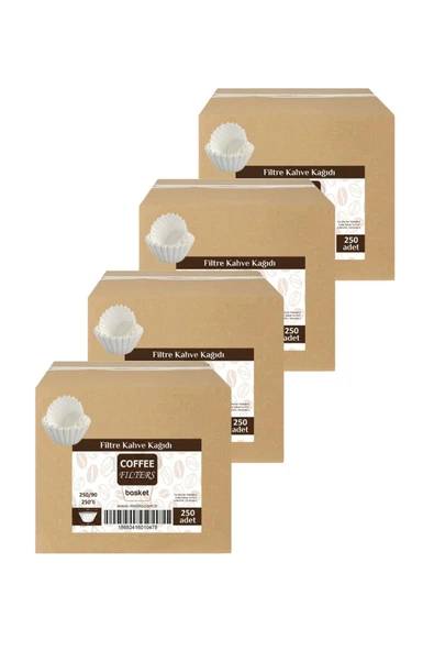Caffeo Fıltres 250/90 250'li Filtre Kahve Kağıdı x 4 Adet - 1