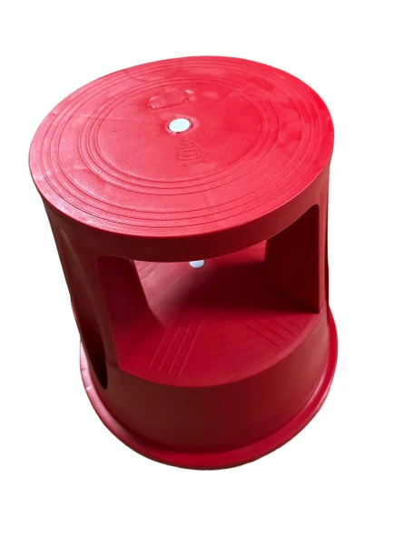 Basamaklı Kaymaz Tabure Kırmızı - Resim 4