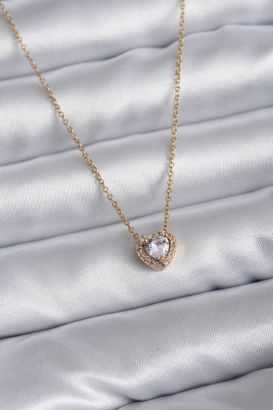 316L Çelik Zincir Gold Renk Charm Kadın Kolye - TJ-BKO7820 ürün görseli 1