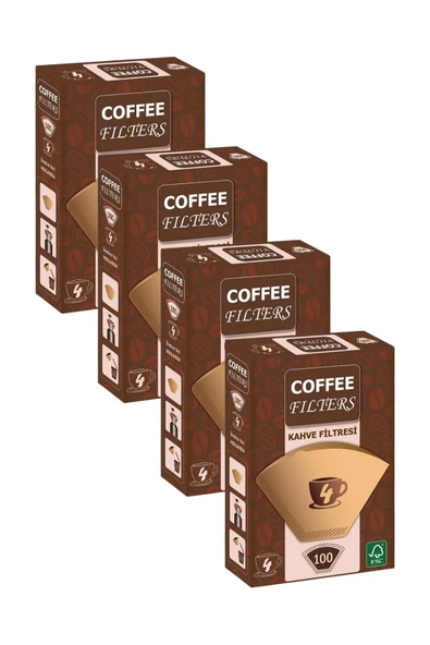 Caffeo Filters NO4 100 Adet Kahve Filtre Kağıdı x 4 Adet - 1