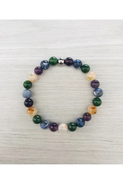 MK TASARIM GERÇEK; KANTAŞI, SODALİT TAŞI, AMETİST, SİTRİN TAŞI MKT066 ürün görseli