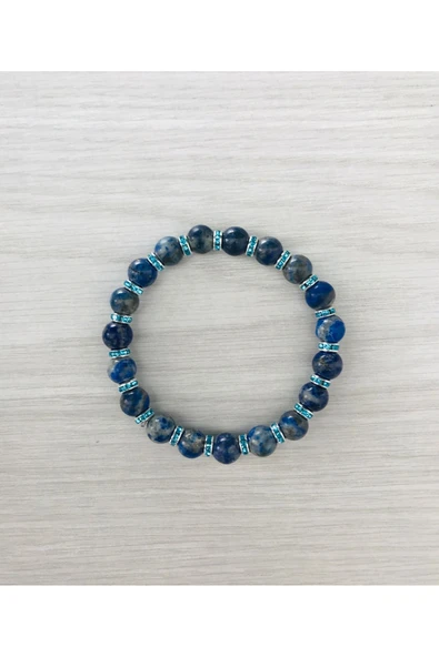 MK TASARIM Gerçek Lapis Lazuli Taşı Bileklik MK100154 ürün görseli