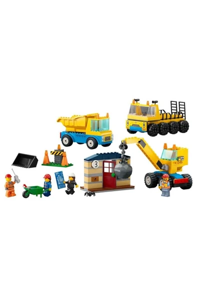 LEGO ®  City İnşaat Kamyonları ve Yıkım Gülleli Vinç 60391 - 3