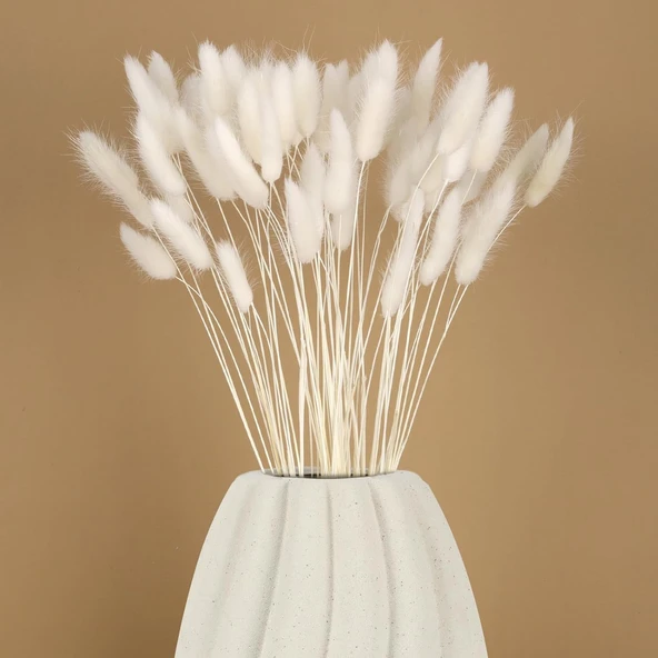 YAPAY ÇİÇEKÇİNİZ Dekoratif 3’lü Set: 8’li Yapay Lale Demeti + Okaliptus Demeti + 3’lü Pamuk Otu – Salon & Masa Çiçek Aranjmanı - Resim 4