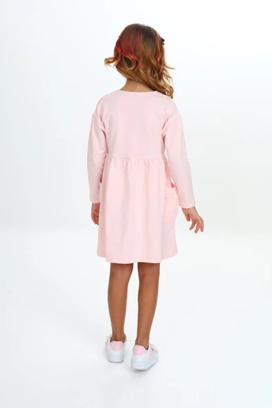 Toontoy Kız Çocuk Baskılı Elbise - 10