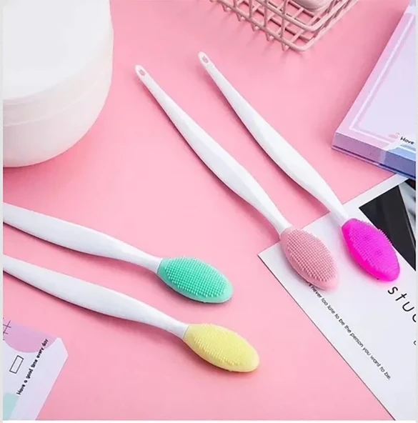 Siyah Nokta Burun ve Cilt Yüz Temizleyici Fırça Siyah Nokta Temizleme Dudak Peeling Fırçası Çilek