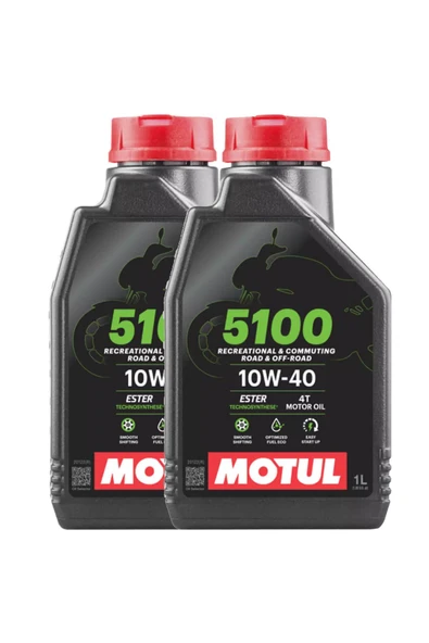 Motul 5100 10W-40 4T Motosiklet Motor Yağı 2 x 1 L - 1