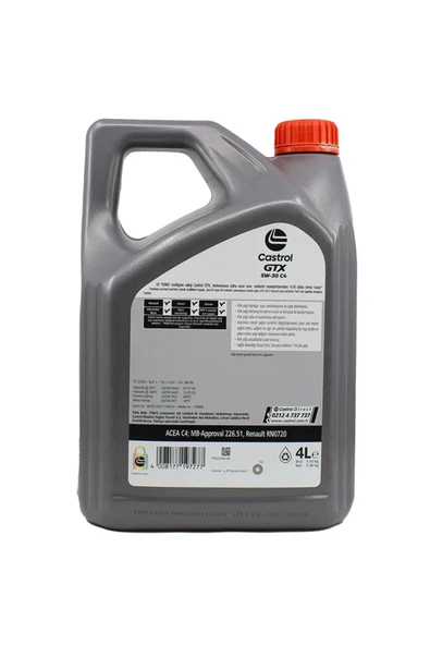 Castrol GTX Ultraclean 10W-40 A3/B4 4 lt Motor Yağı - 2025 - 2
