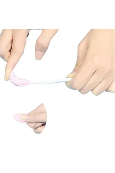 Siyah Nokta Burun ve Cilt Yüz Temizleyici Fırça Siyah Nokta Temizleme Dudak Peeling Fırçası Çilek - 4