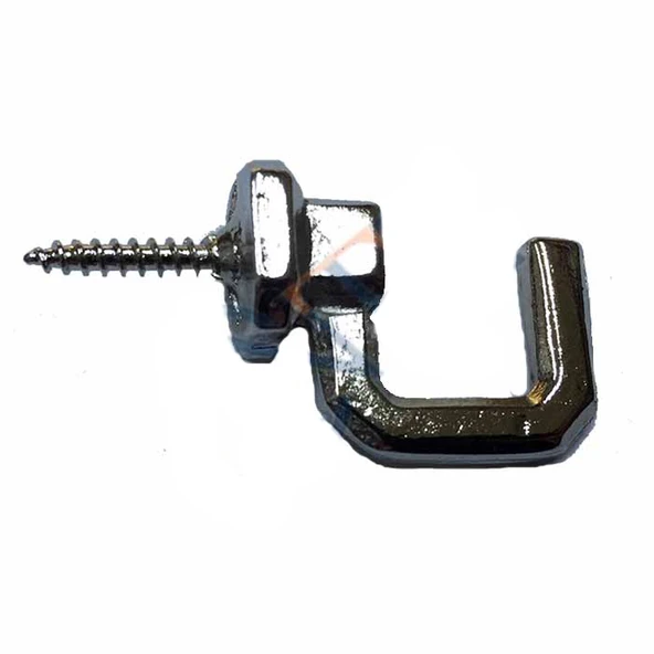 Vidalı Kanca, Askı Büyük - 15x23mm, Nikel - 100 Adet ürün görseli 1