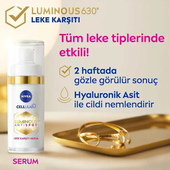 NIVEA Luminous630 Thiamidol Etkili Leke Karşıtı Cilt Serumu 30ml, Hyaluronik Asit, Cilt Tonu Eşitleyici - 2