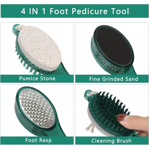 Premium Ayak Topuk Bakım Törpüsü Güzellik 4 in 1 Multifonksiyonel Ayak Topuk Bakım Aleti - Resim 4