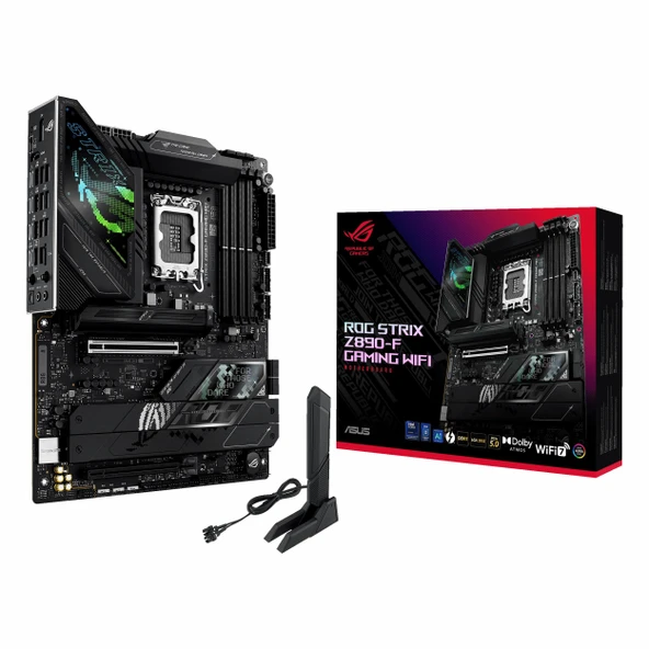 Asus ROG Strix Z890-F Gaming WiFi DDR5 (9066MHz)OC M.2 HDMI/DP/USB-C PCIe 5.0 1851P ATX Anakart ürün görseli